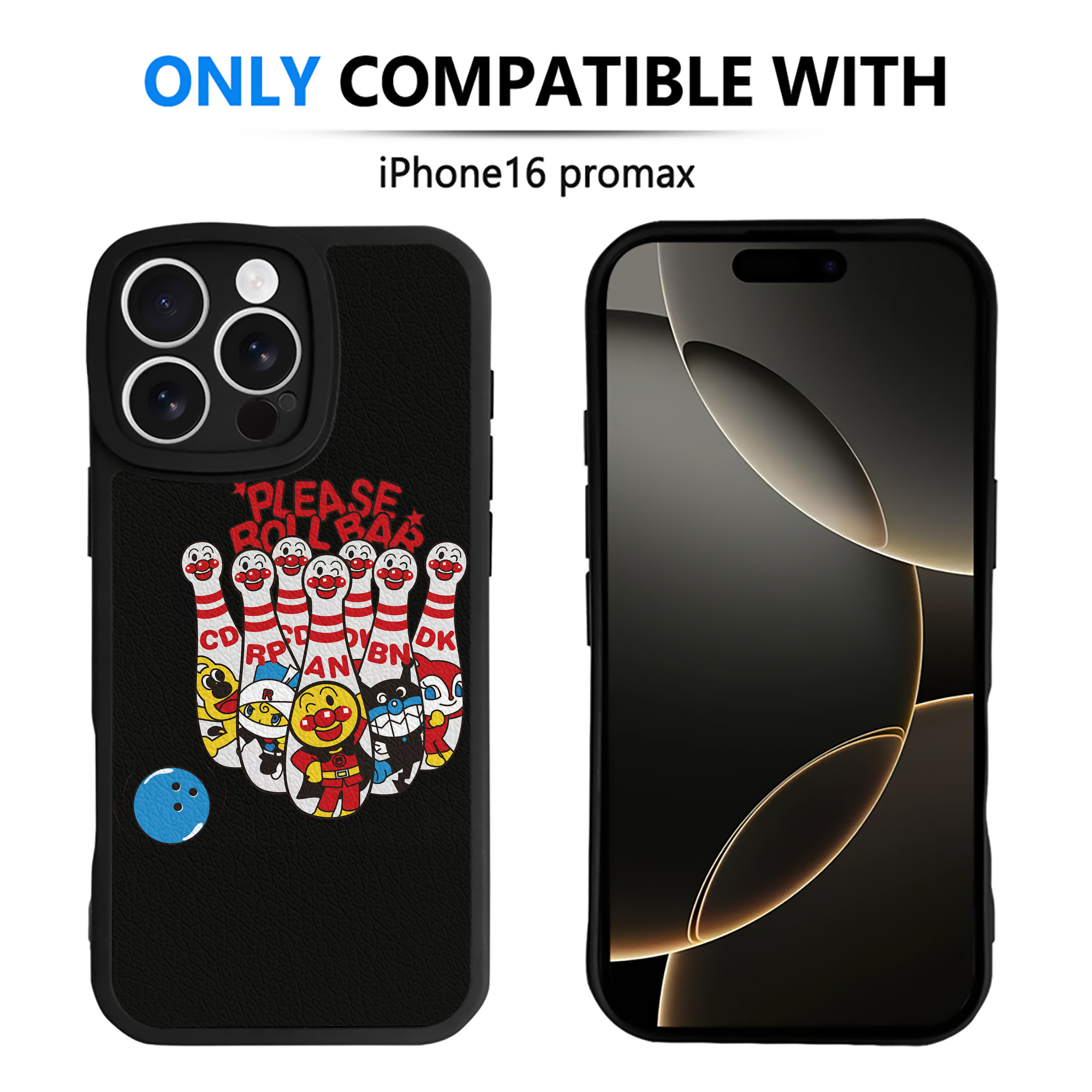（画像用） アンパンマン Anpanman 【iPhone 16シリーズ対応】シリコンスマホケース（レザー調） 材質：シリコン
